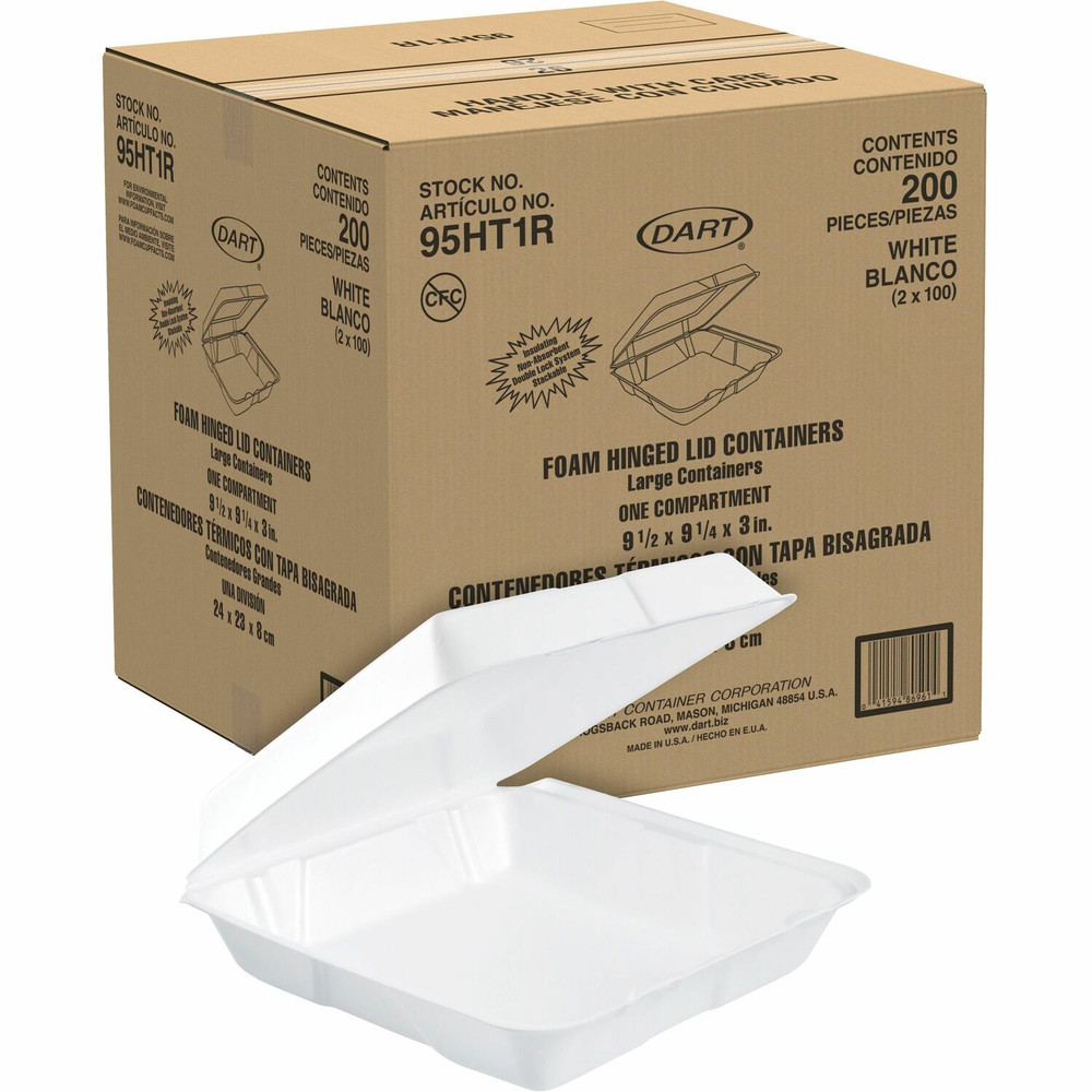 Dart Container Corporation Dart 95HT1 Dart 9-1/2" Single-Compartment Foam Containers