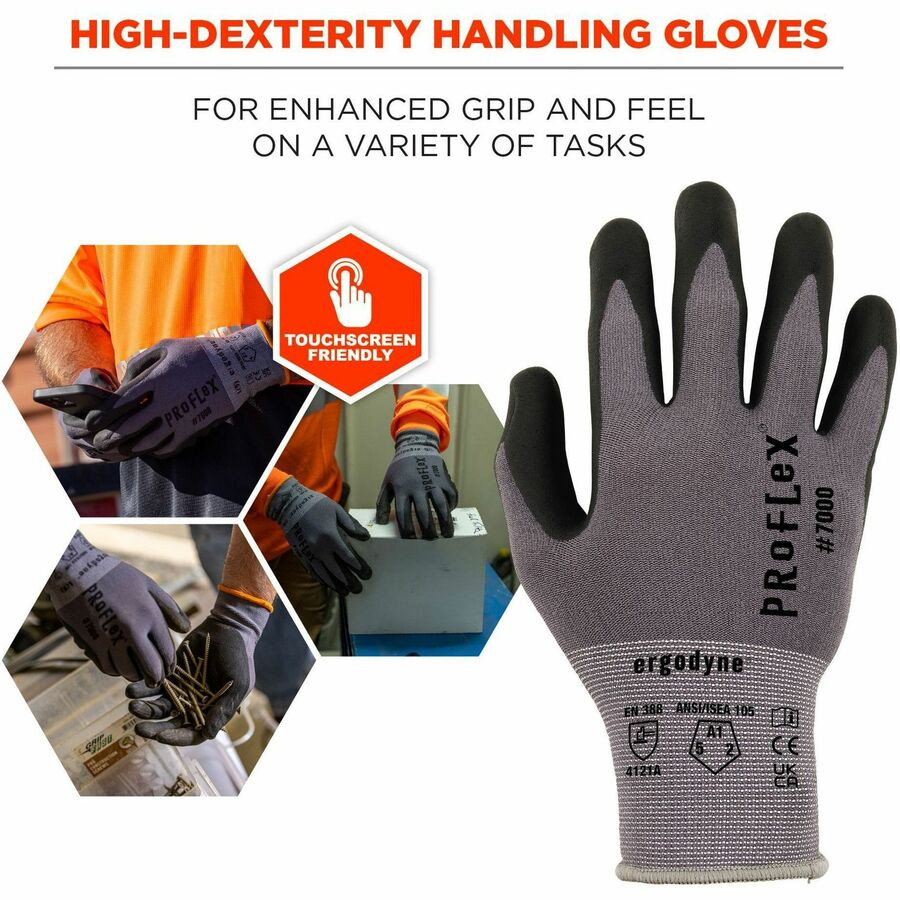 Tenacious Holdings, Inc Ergodyne 10365 Ergodyne ProFlex 7000 Nitrile-Coated Gloves