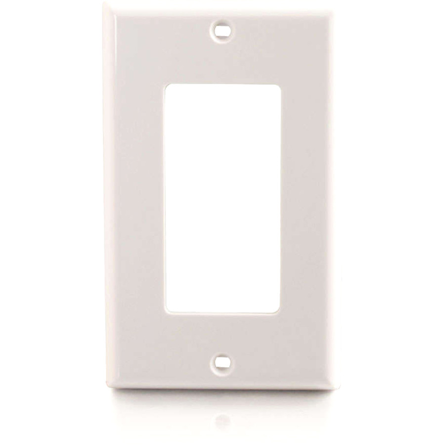 C2G 03725 C2G Decorative Style Single Gang Wall Plate - White
