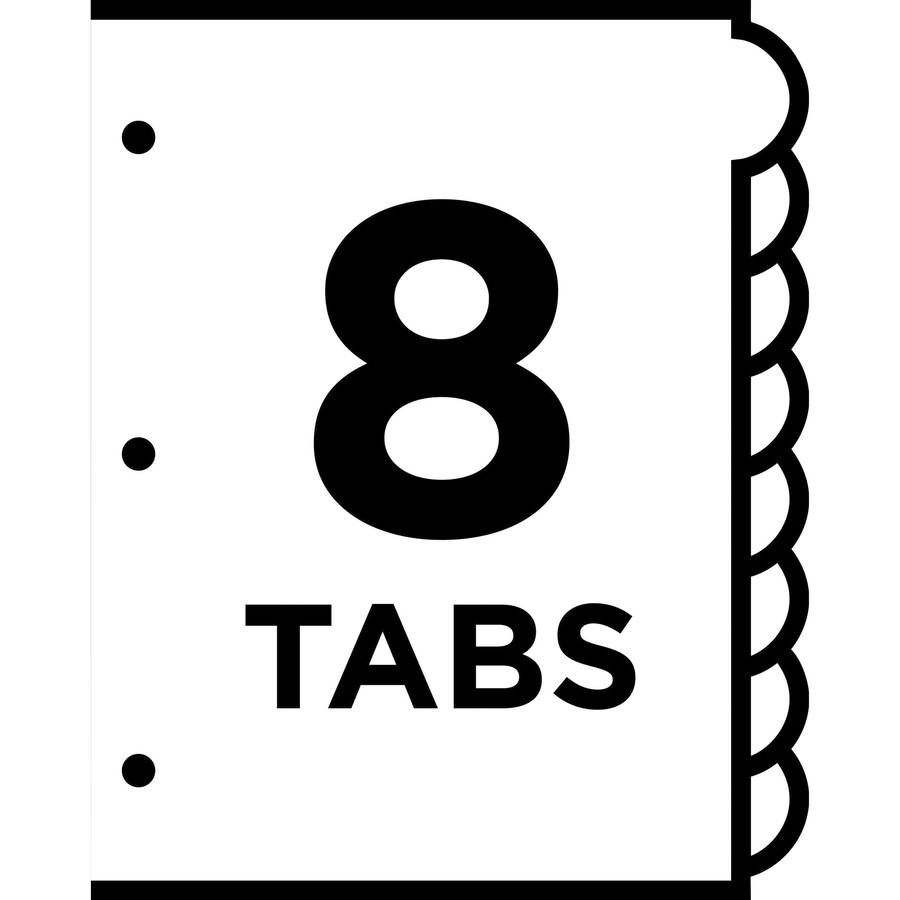 Avery Avery&reg; 11291 Avery&reg; Style Edge Insertable Plastic Dividers