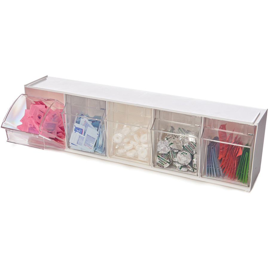 Deflecto, LLC Deflecto 20503OP Deflecto Tilt Bin Interlocking Multi-Bin Storage Organizer