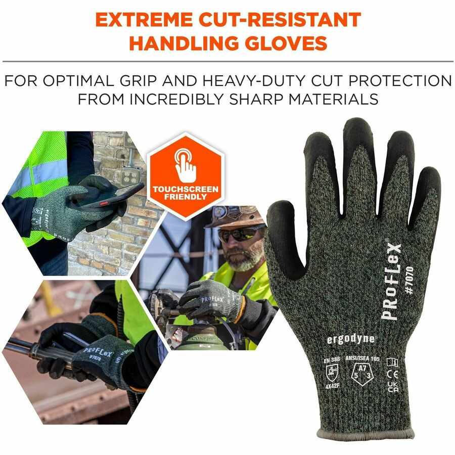 Tenacious Holdings, Inc Ergodyne 18033 Ergodyne 7070 Nitrile-Coated Cut-Resistant Gloves