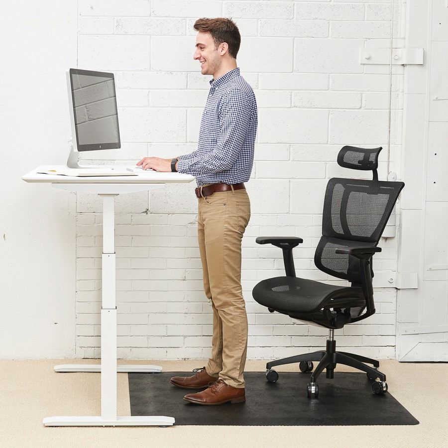 Deflecto, LLC Deflecto CM24442FBKSS Deflecto Ergonomic Sit-Stand Chair Mat for Multi-surface