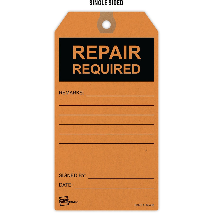 Avery Avery&reg; 62430 Avery&reg; Preprinted REPAIR REQUIRED Repair Tags