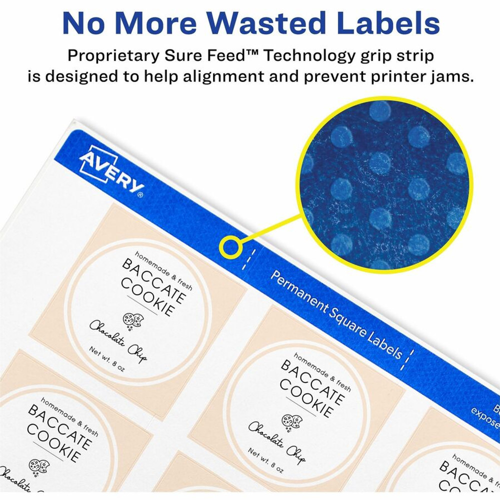 Avery Avery&reg; 22805 Avery&reg; Matte White Square Labels1½" x 1½"