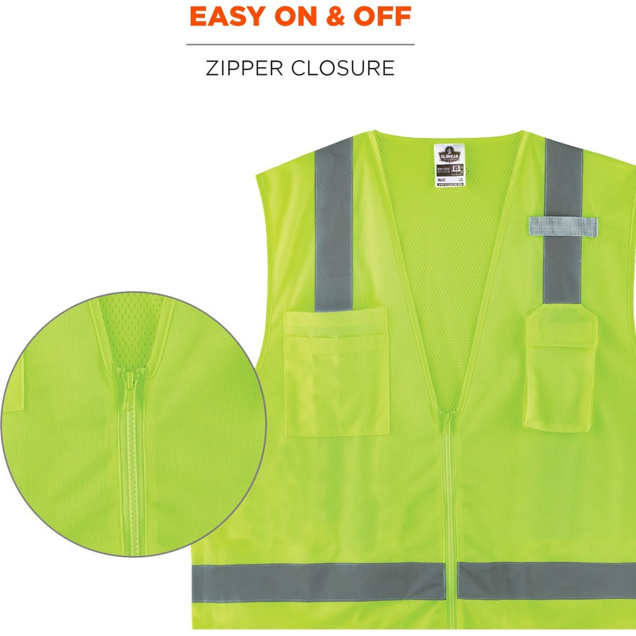 Tenacious Holdings, Inc GloWear 24027 GloWear 8249Z Type R Class 2 Economy Surveyors Vest