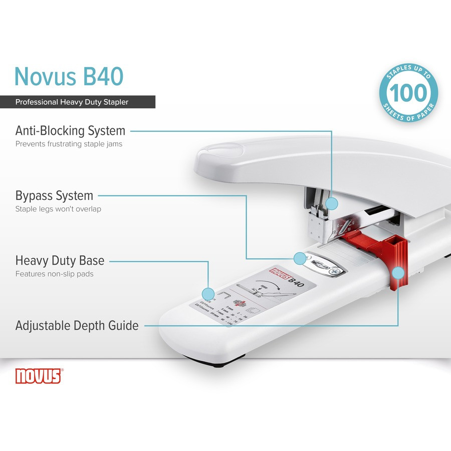 Novus Dahle GmbH Novus 023-0056 Novus B40 Heavy Duty Stapler