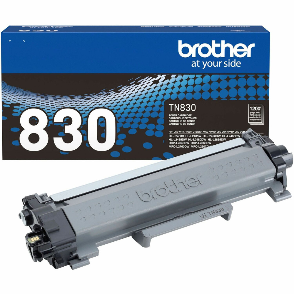 Brother Industries, Ltd Brother TN830 Brother Genuine TN830 Standard Yield Black Toner Cartridge