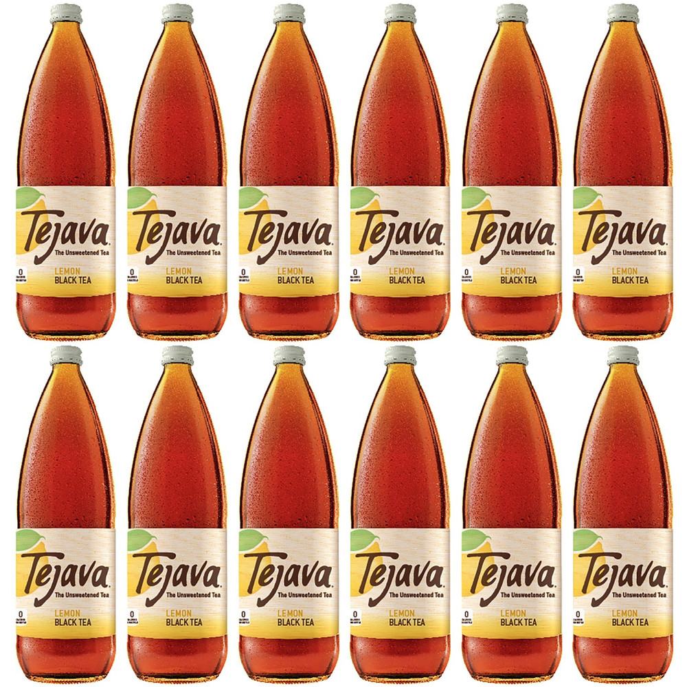 Crystal Geyser Water Company Tejava 40352 Tejava Lemon Black Tea Bottle