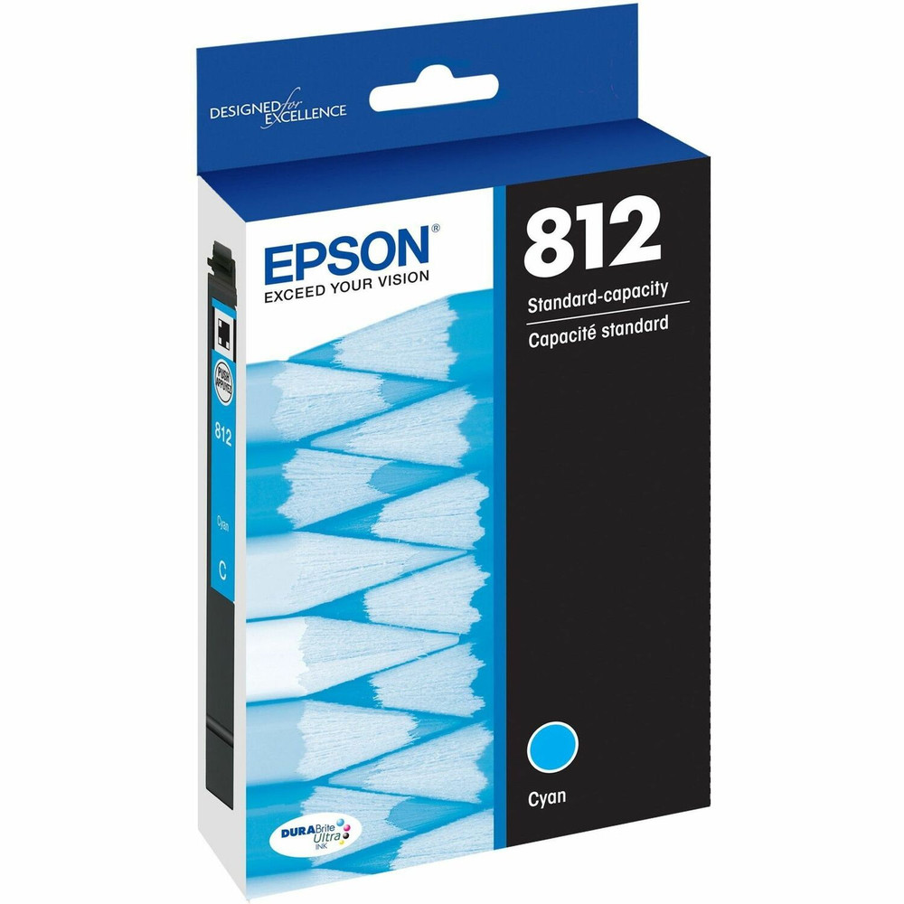 Epson Corporation Epson T812220-S Epson DURABrite Ultra T812 Original Standard Yield Inkjet Ink Cartridge - Cyan - 1 Each