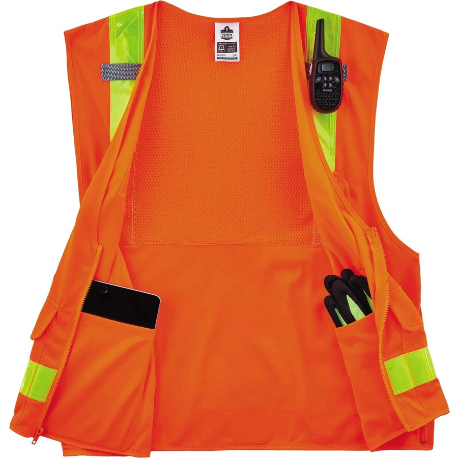 Tenacious Holdings, Inc GloWear 21435 GloWear 8250ZHG Type R Class 2 Hi-Gloss Surveyors Vest