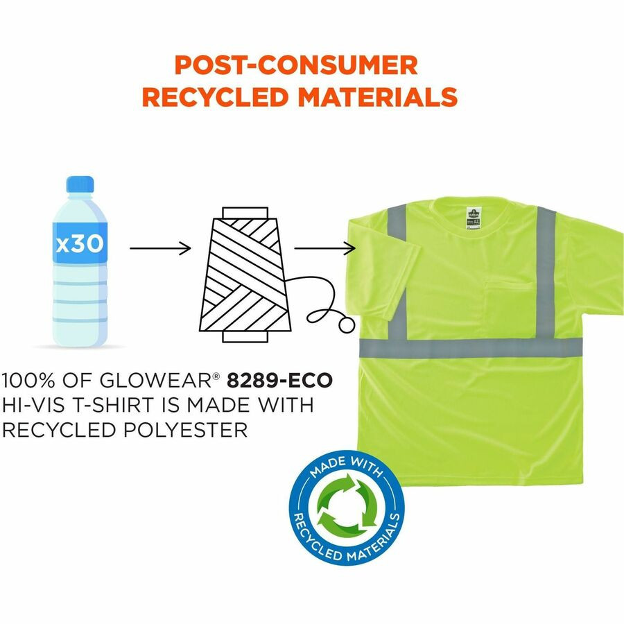 Tenacious Holdings, Inc Ergodyne 21533 Ergodyne 8289-ECO Recycled Hi-Vis T-Shirt