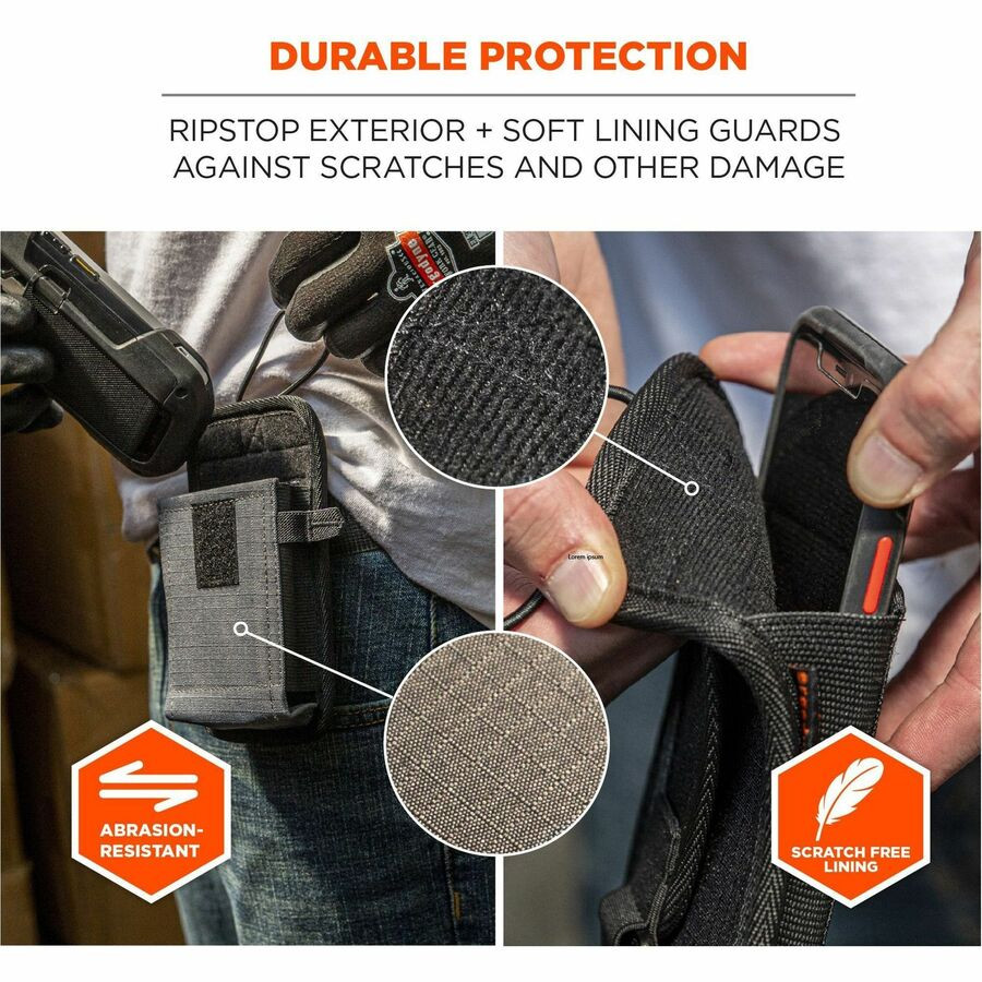 Tenacious Holdings, Inc Squids 19186 Squids 5544 Carrying Case (Holster) Bar Code Scanner, Mobile Computer, Cell Phone - Black