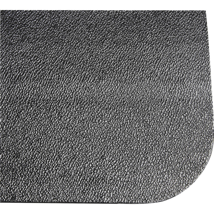 Floortex FC124553HLBV Advantagemat&reg; Black Vinyl Lipped Chair Mat for Hard Floor - 45" x 53"