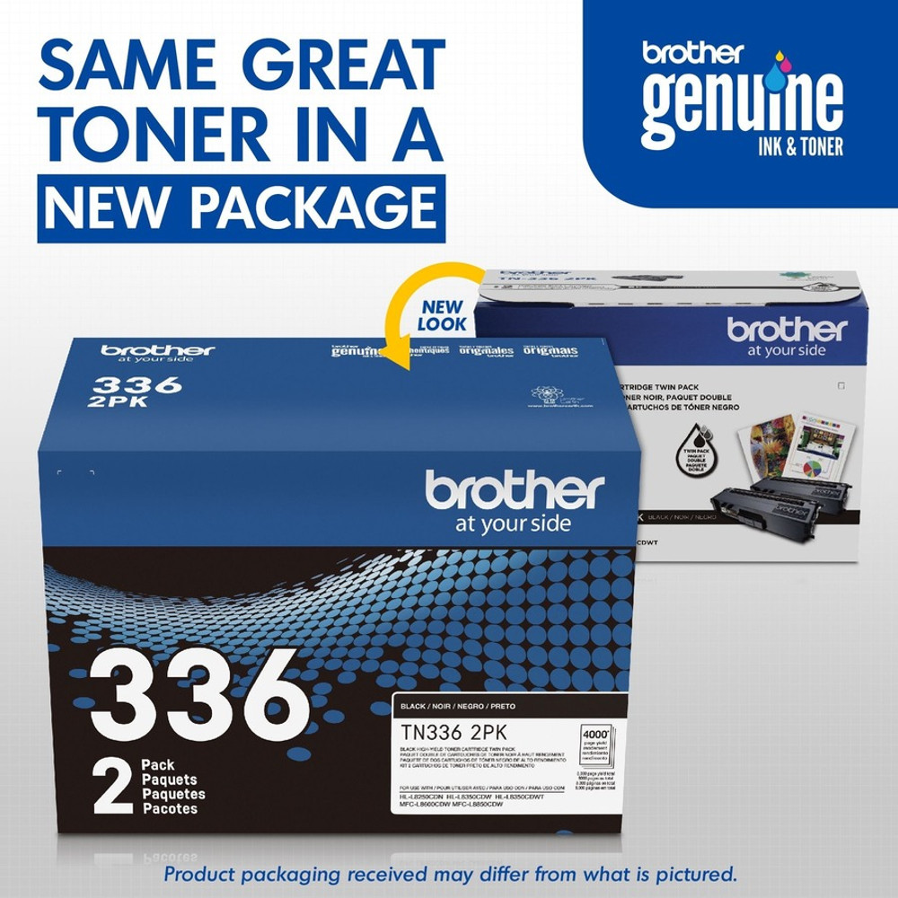Brother Industries, Ltd Brother TN336 2PK Brother TN336 Original High Yield Laser Toner Cartridge - Twin-pack - Black - 2 / Box