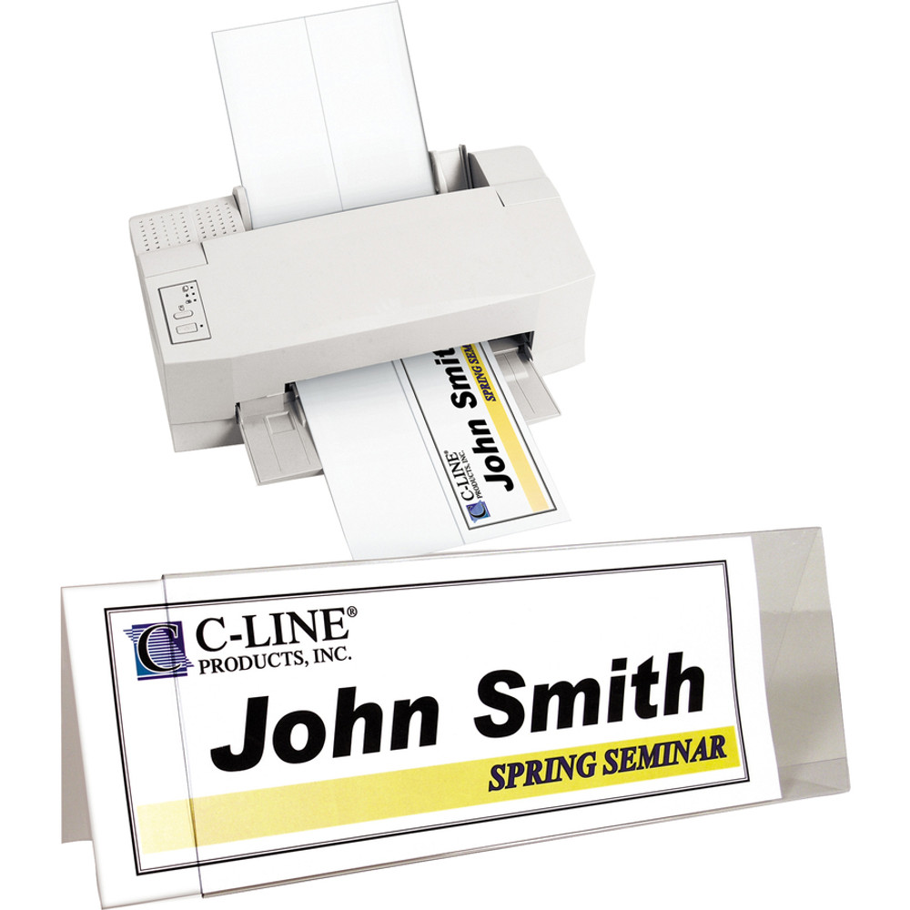 C-Line Products, Inc C-Line 87507 C-Line Heavyweight Rigid Plastic Name Tent Holder