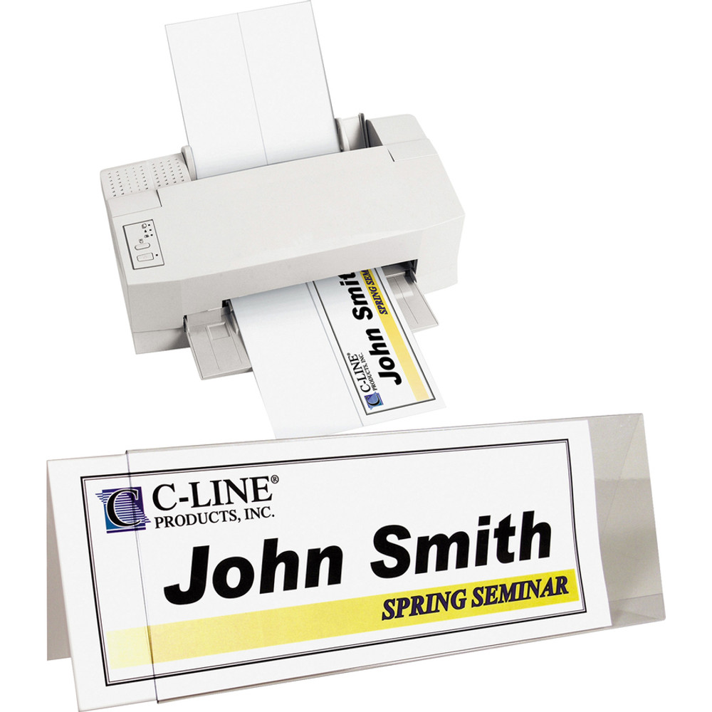 C-Line Products, Inc C-Line 87507 C-Line Heavyweight Rigid Plastic Name Tent Holder