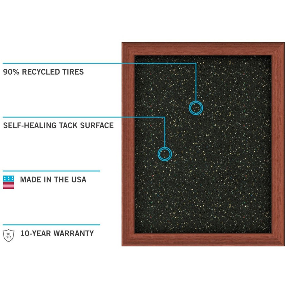 Ghent Manufacturing, Inc Ghent ATR45-BK Ghent Recycled Bulletin Board with Aluminum Frame