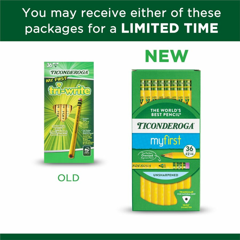 Dixon Ticonderoga Company Ticonderoga 13082 Ticonderoga My First Tri-Write No. 2 Pencils