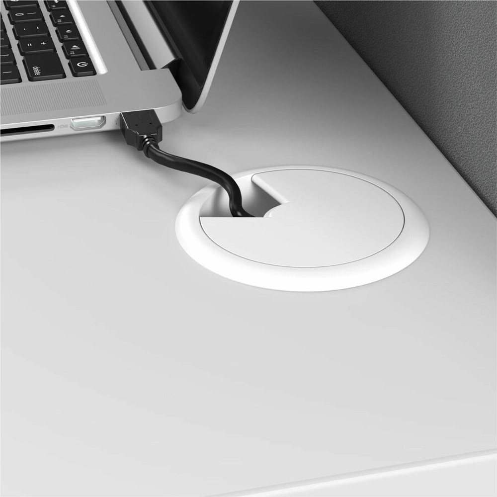 Bush Industries, Inc Bush Business Furniture EODH560WH-03K Bush Business Furniture Easy Office 60W 2 Person L Shaped Cubicle Desk Workstation with 66H Panels