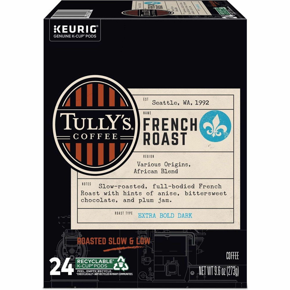 Keurig Dr Pepper Inc. Dr Pepper Snapple T192619 Tully's&reg; Coffee K-Cup French Roast Coffee