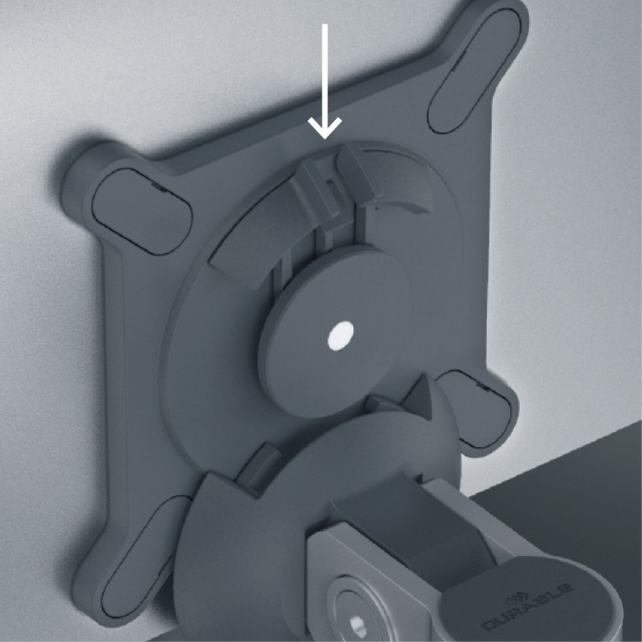 Durable Office Products Corp. DURABLE 509023 DURABLE Wall Mount for Monitor, Curved Screen Display - Silver