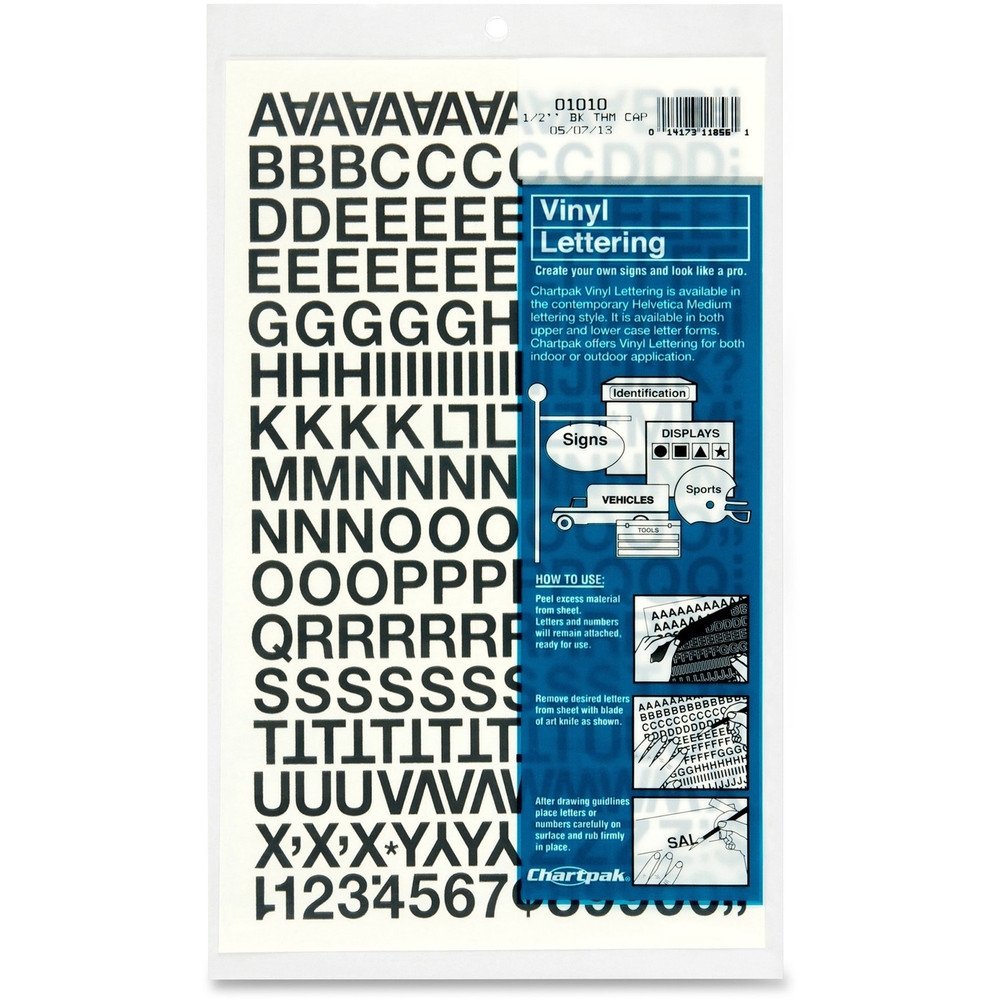 Chartpak, Inc Chartpak 01010 Chartpak Vinyl Helvetica Style Letters/Numbers