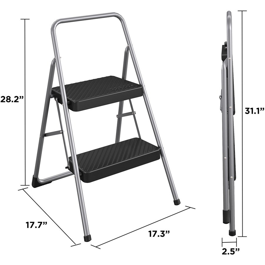 Dorel Industries, Inc Cosco 11137PBL1E Cosco 2-Step Household Folding Step Stool