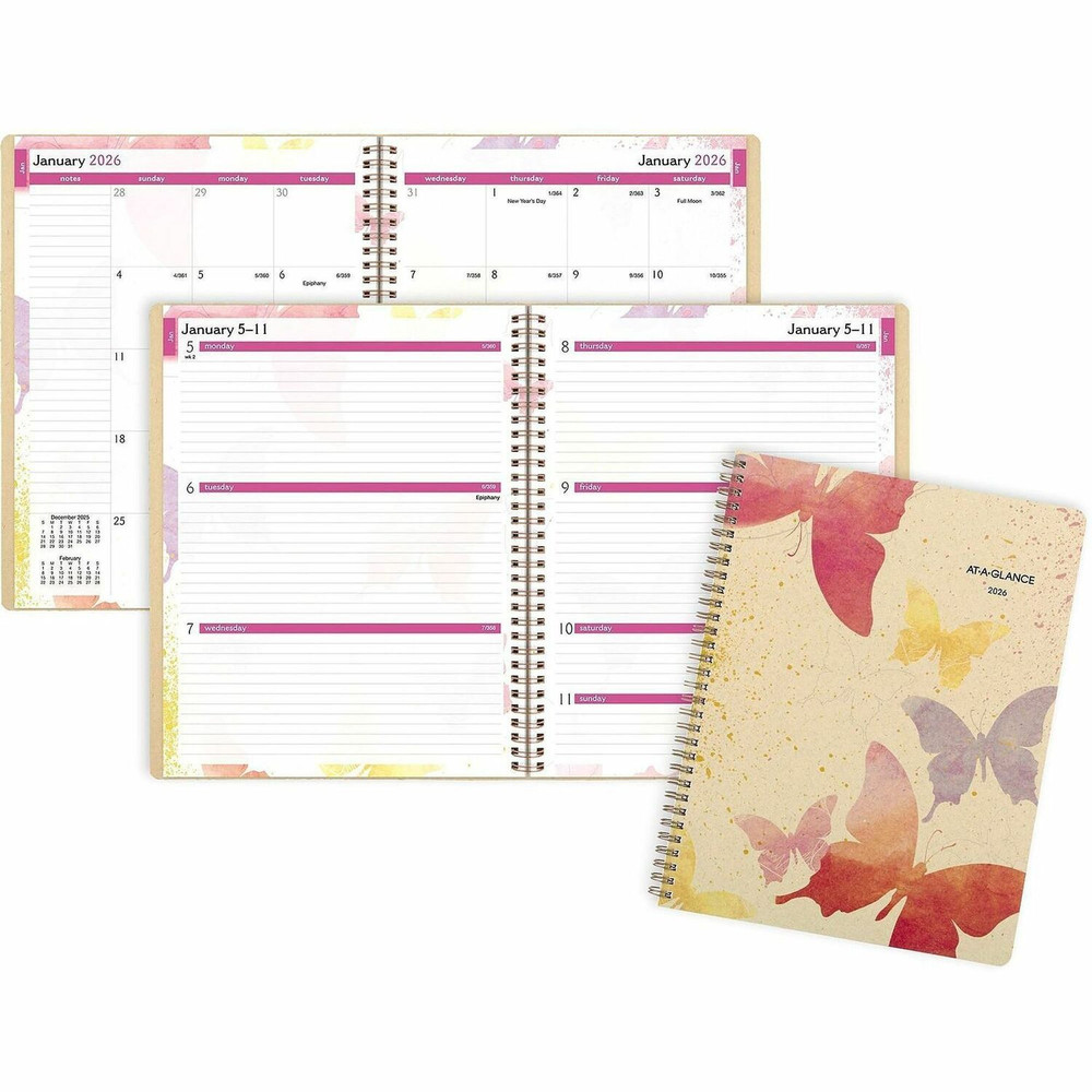 ACCO Brands Corporation At-A-Glance 791905G At-A-Glance Watercolors Recycled Planner