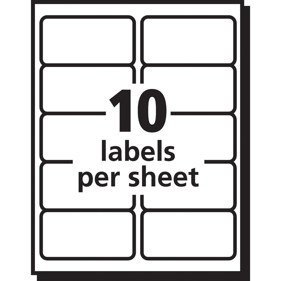 Avery Avery&reg; 18663 Avery&reg; Shipping Labels, Sure Feed, 2" x 4" , 100 Clear Labels (18663)