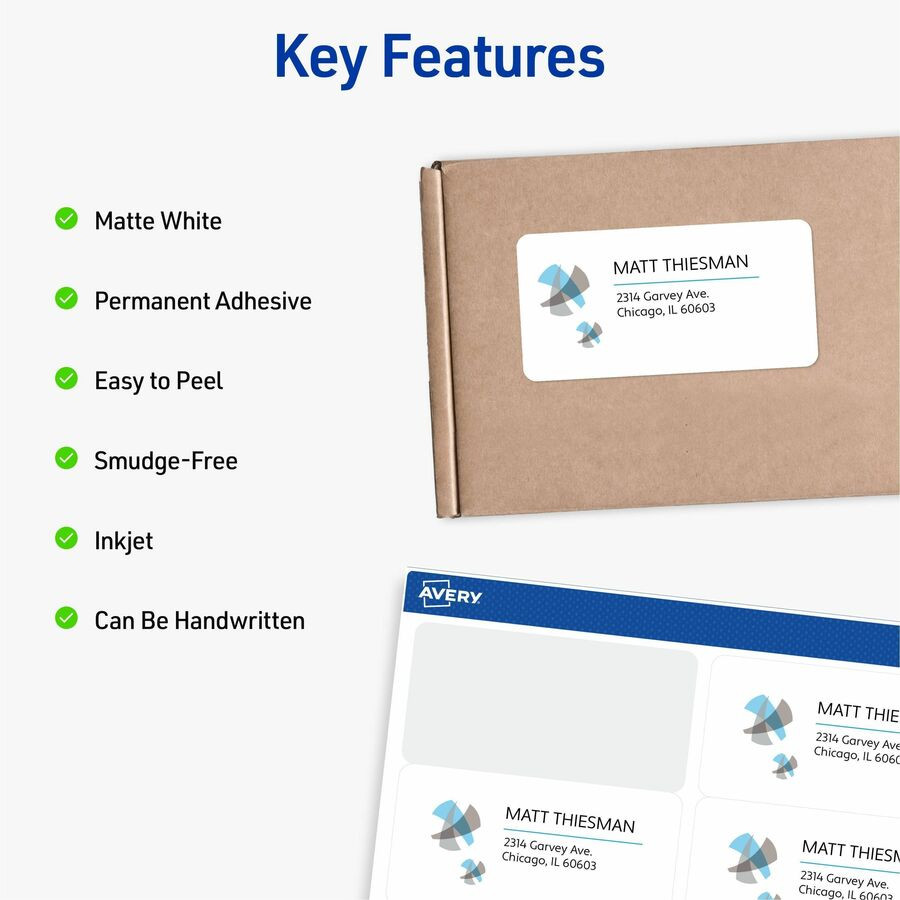 Avery Avery&reg; 8163 Avery&reg; Shipping Labels, Sure Feed&reg;, 2" x 4" , 100 Labels (18163)
