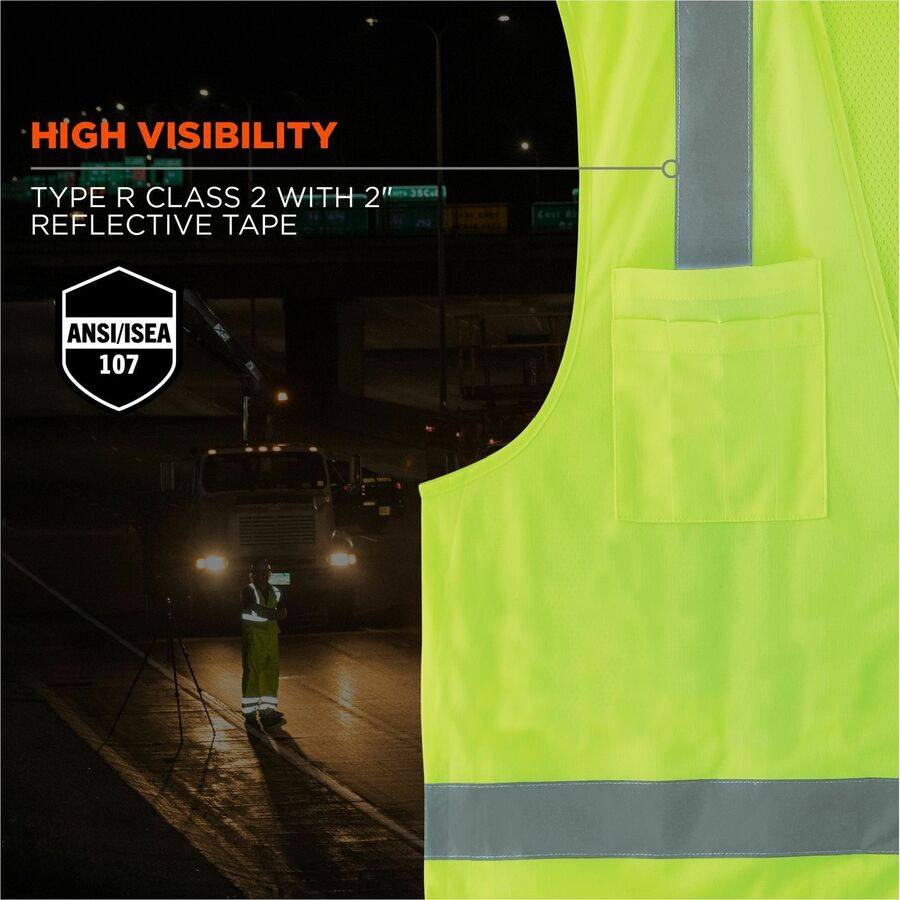 Tenacious Holdings, Inc Ergodyne 24501 Ergodyne GloWear 8249Z Hi-Vis Surveyors Vest