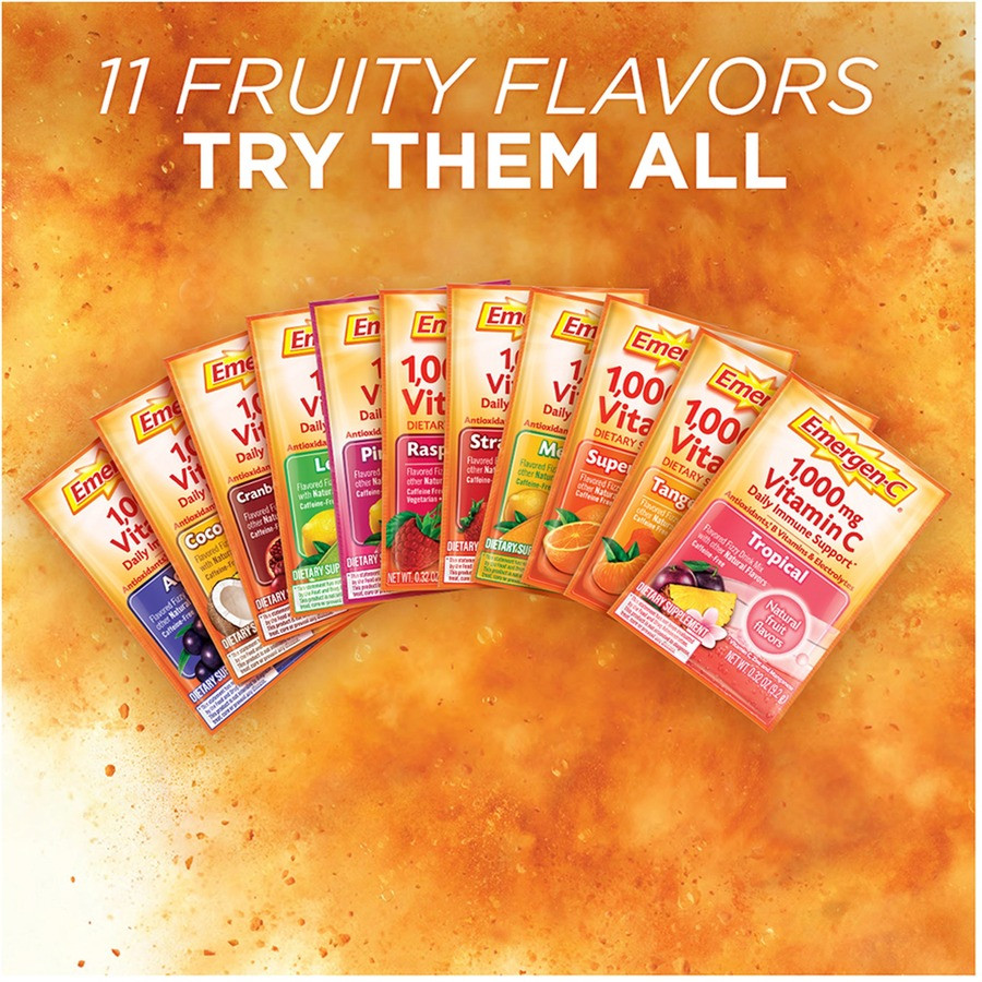 GlaxoSmithKline plc Emergen-C 30203 Emergen-C Super Orange Vitamin C Drink Mix