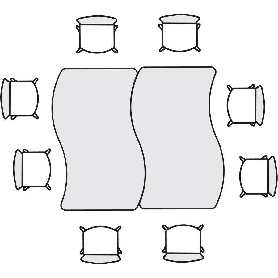 The HON Company HON HONSW3054ENLM1K HON Build Series Ribbon Shape Tabletop