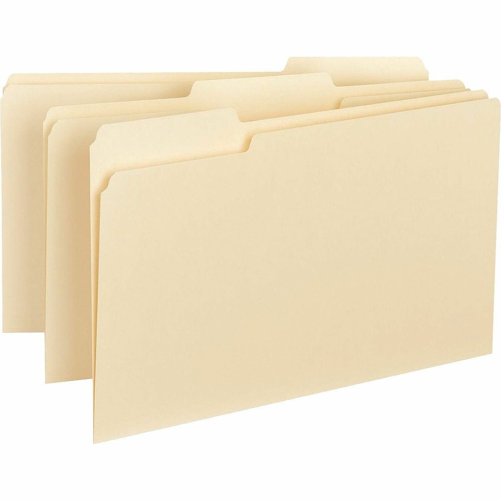 Business Source 43560 Business Source 1/3 Tab Cut Legal Recycled Top Tab File Folder