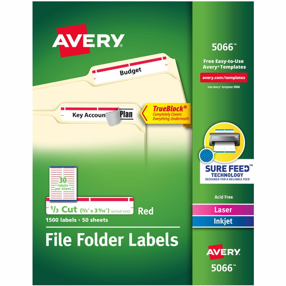Avery Avery&reg; 5066 Avery&reg; TrueBlock File Folder Labels