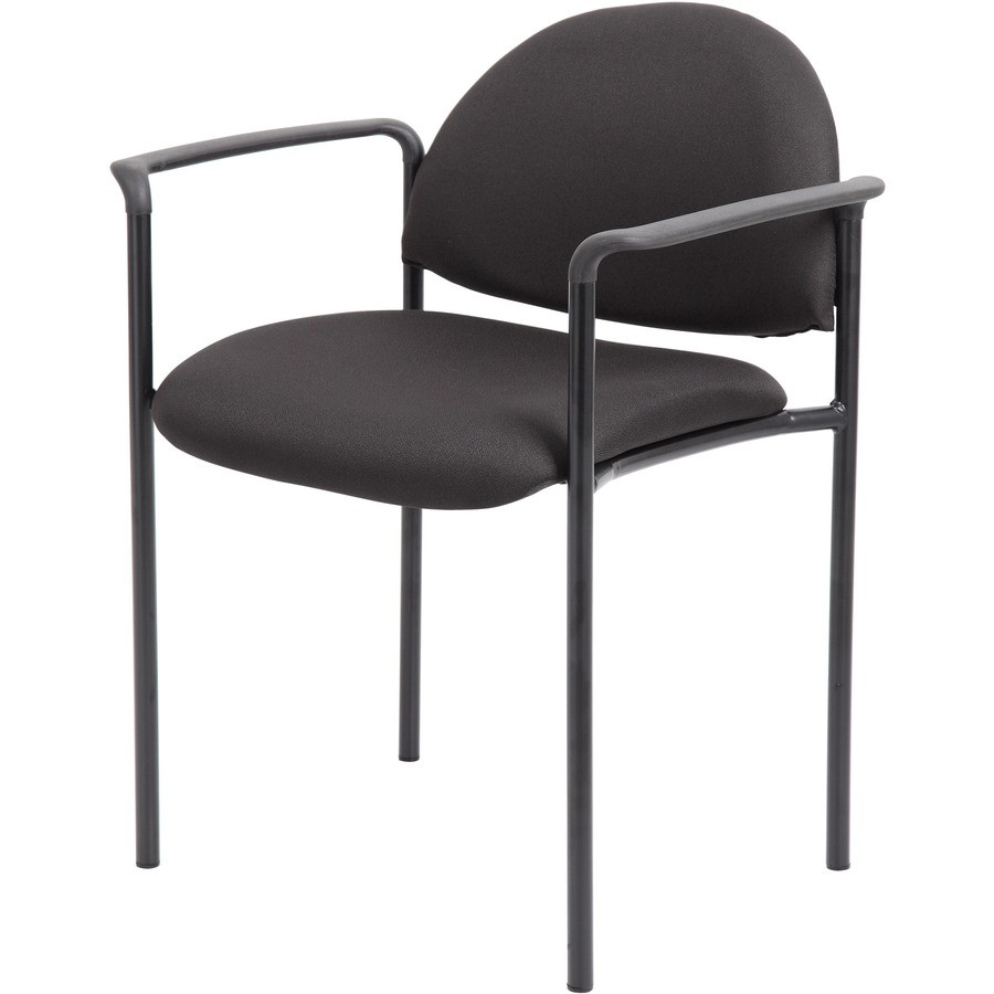Norstar Office Products Inc Boss B9501-BK Boss Diamond Stacking Chair with Arm
