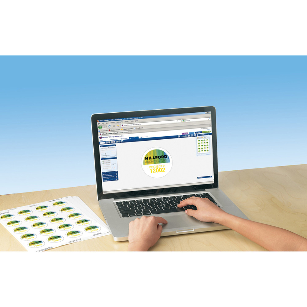 Avery Avery&reg; 6582 Avery&reg; Glossy Permanent Multipurpose Round Labels