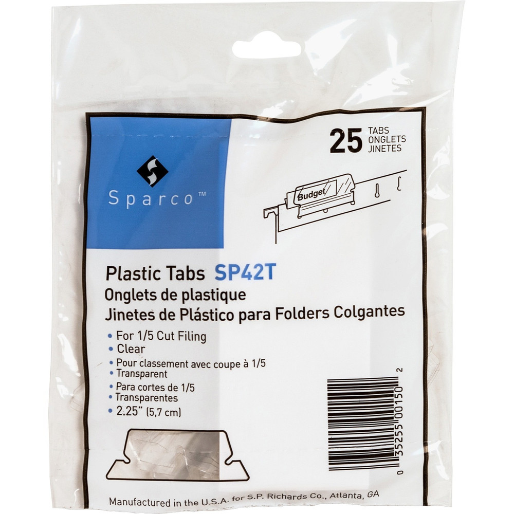 Business Source 42T Business Source Plastic Clear Tabs