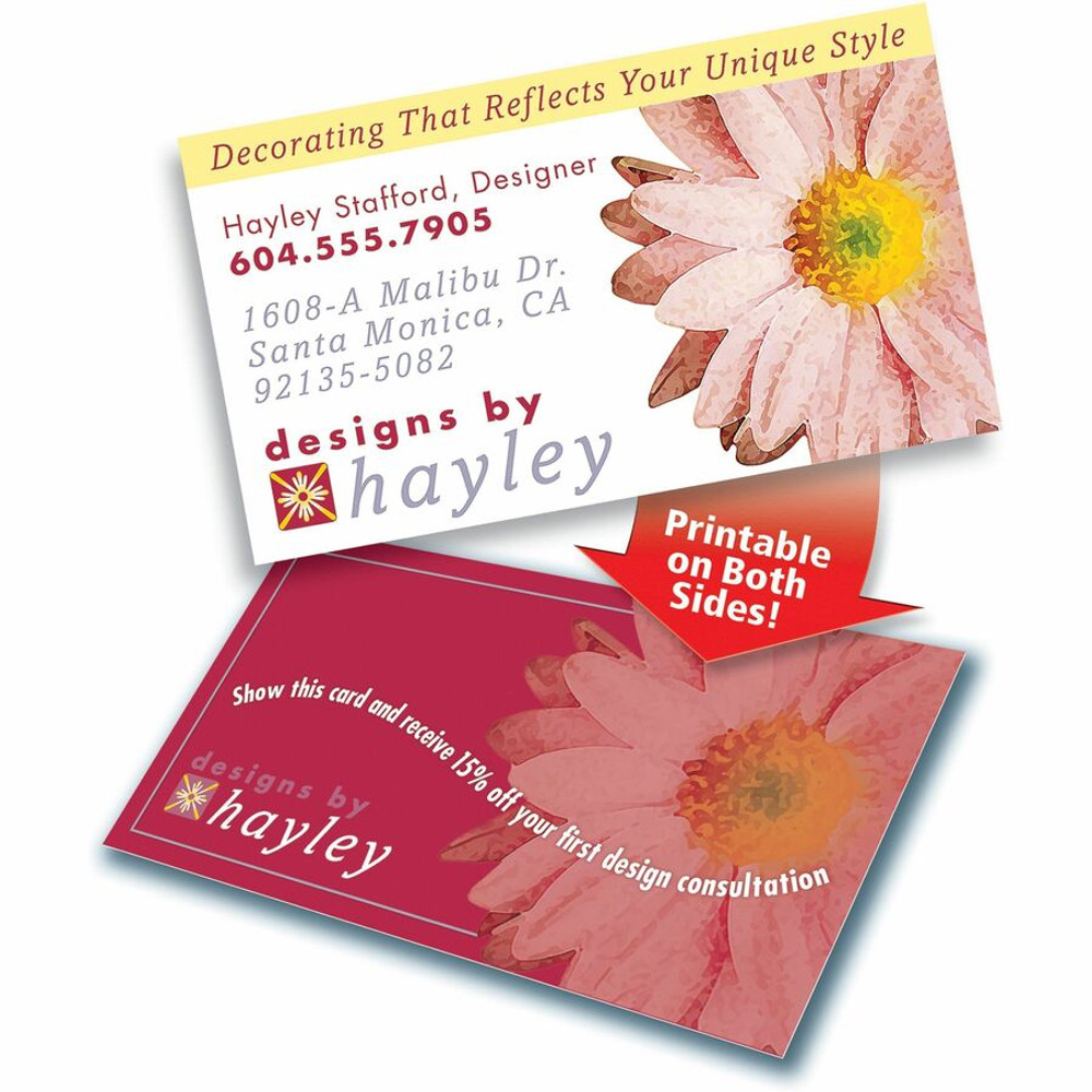 Avery Avery&reg; 8869 Avery&reg; Clean Edge Business Cards, 2" x 3.5" , White, 160 (08869)