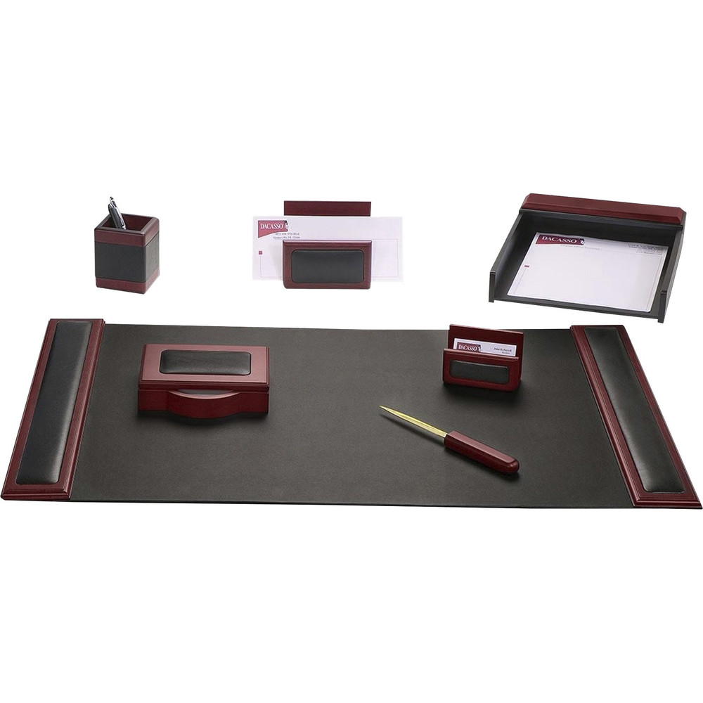 Dacasso Limited, Inc Dacasso D8004 Dacasso Rosewood & Leather Desk Set