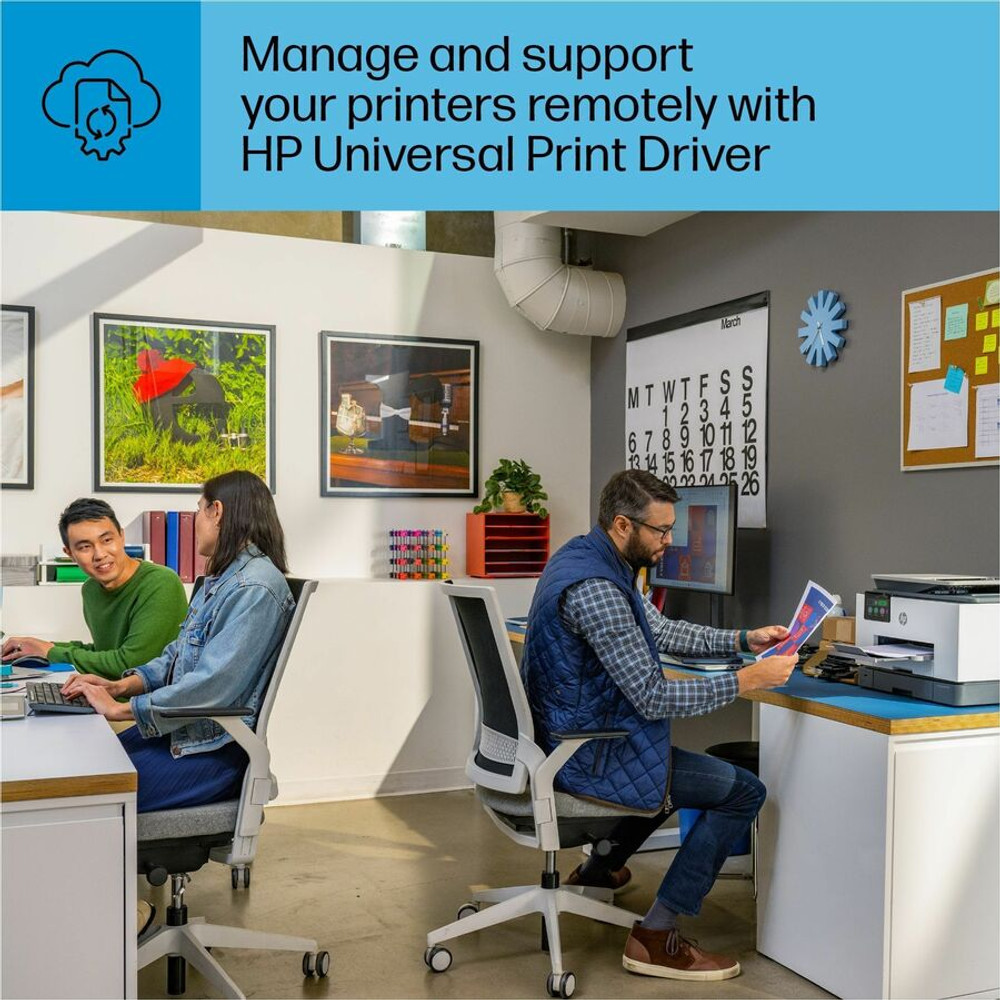 HP Inc. HP 4U555A HP Officejet Pro 9130b Wired & Wireless Inkjet Multifunction Printer - Color - Cement