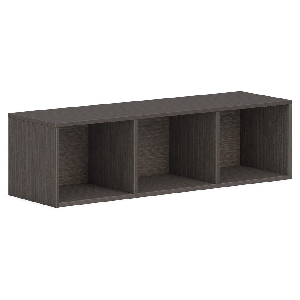 The HON Company HON HONPLWMH48LS1 HON Mod Wall Mounted Storage | Open | 48"W | Slate Teak Finish
