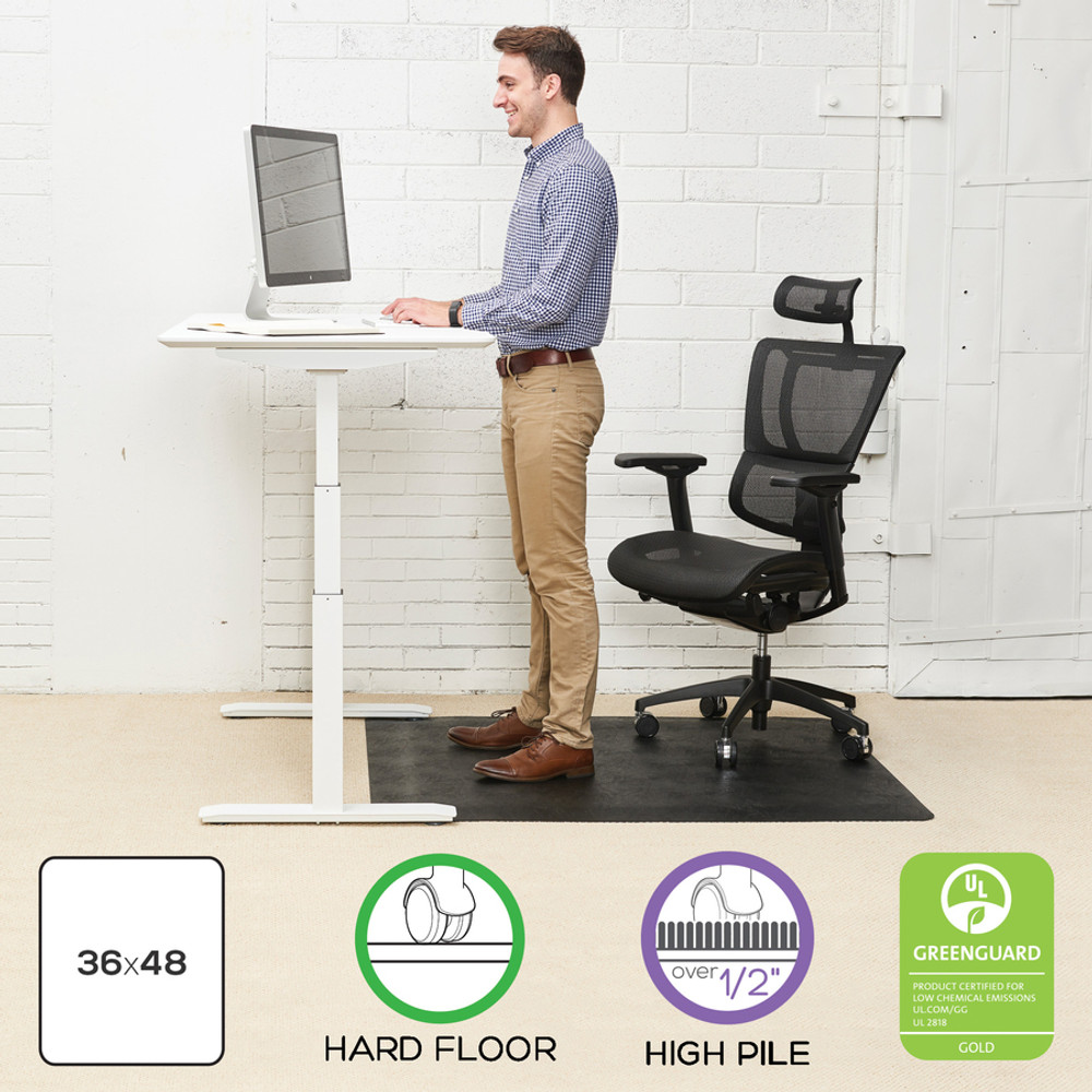 Deflecto, LLC Deflecto CM24142BLKSS Deflecto Ergonomic Sit-Stand Chair Mat for Multi-surface Deflecto, LLC Deflecto CM24142BLKSS Deflecto Ergonomic Sit-Stand Chair Mat for Multi-surface