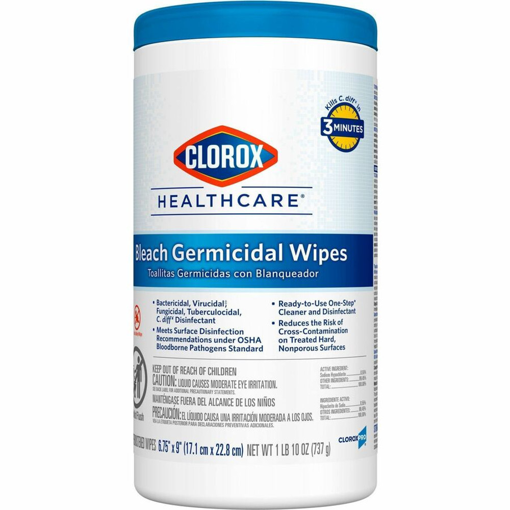 The Clorox Company Clorox 35309PL Clorox Healthcare Bleach Germicidal Wipes