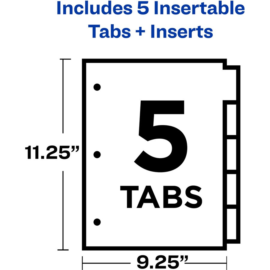 Avery Avery&reg; 07708 Avery&reg; Big Tab Insertable Plastic Pocket Dividers