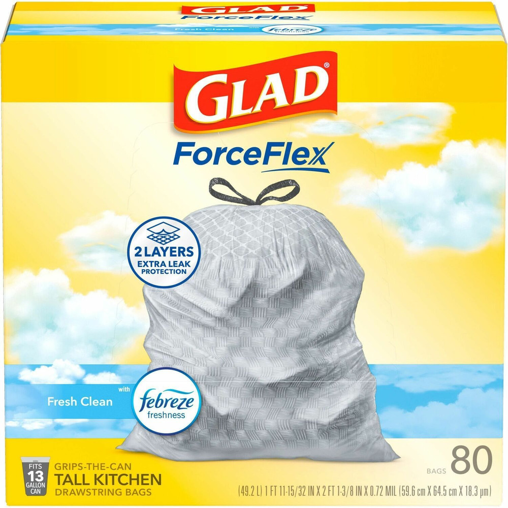 The Clorox Company Glad 78899 Glad ForceFlex Tall Kitchen Drawstring Trash Bags