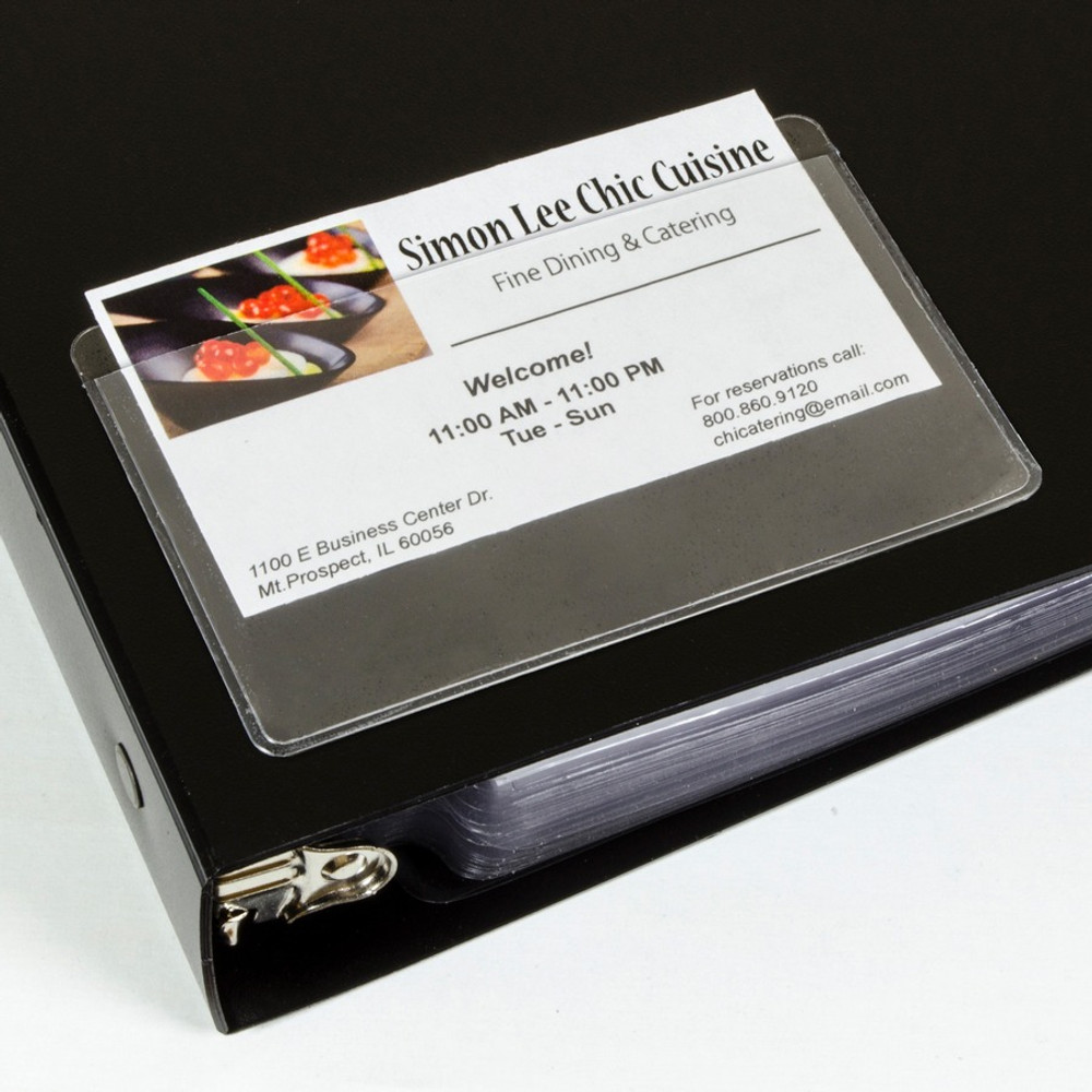 C-Line Products, Inc C-Line 70257 C-Line Self-Adhesive Business Card Holders