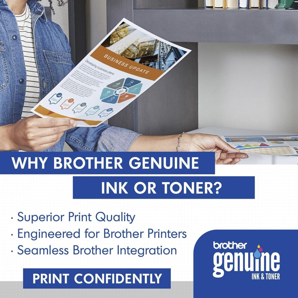 Brother Industries, Ltd Brother TN225Y Brother Genuine TN225Y High Yield Yellow Toner Cartridge