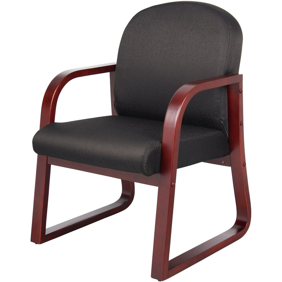Norstar Office Products Inc Boss B9570-BK Boss Mahogany Frame Side Chair